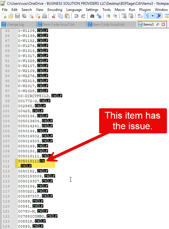 Bad Items